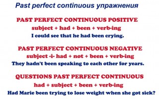 Past perfect continuous упражнения: немного практики не повредит