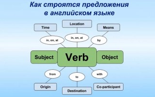 Структура предложения в английском языке схема