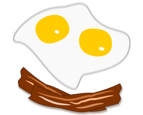 Бекон и яичница по-английски - bacon and eggs
