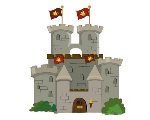 Замок по-английски - castle [kɑːsl]
