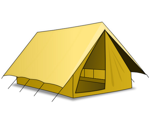 Палатка по-английски - tent [tent]