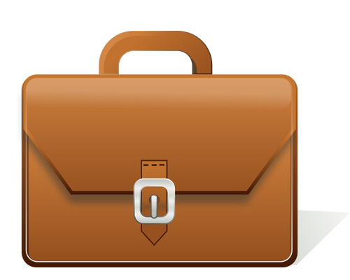 A briefcase is used by a businessman
