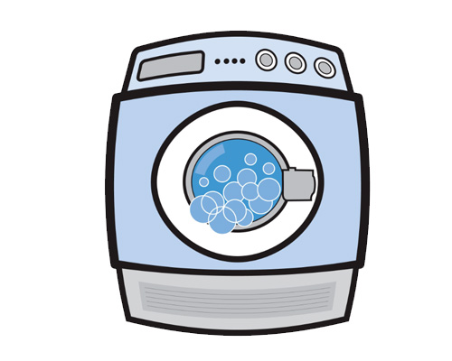 По-английски стиральная машина - washing machine [ˈwɒʃɪŋ məˈʃiːn]